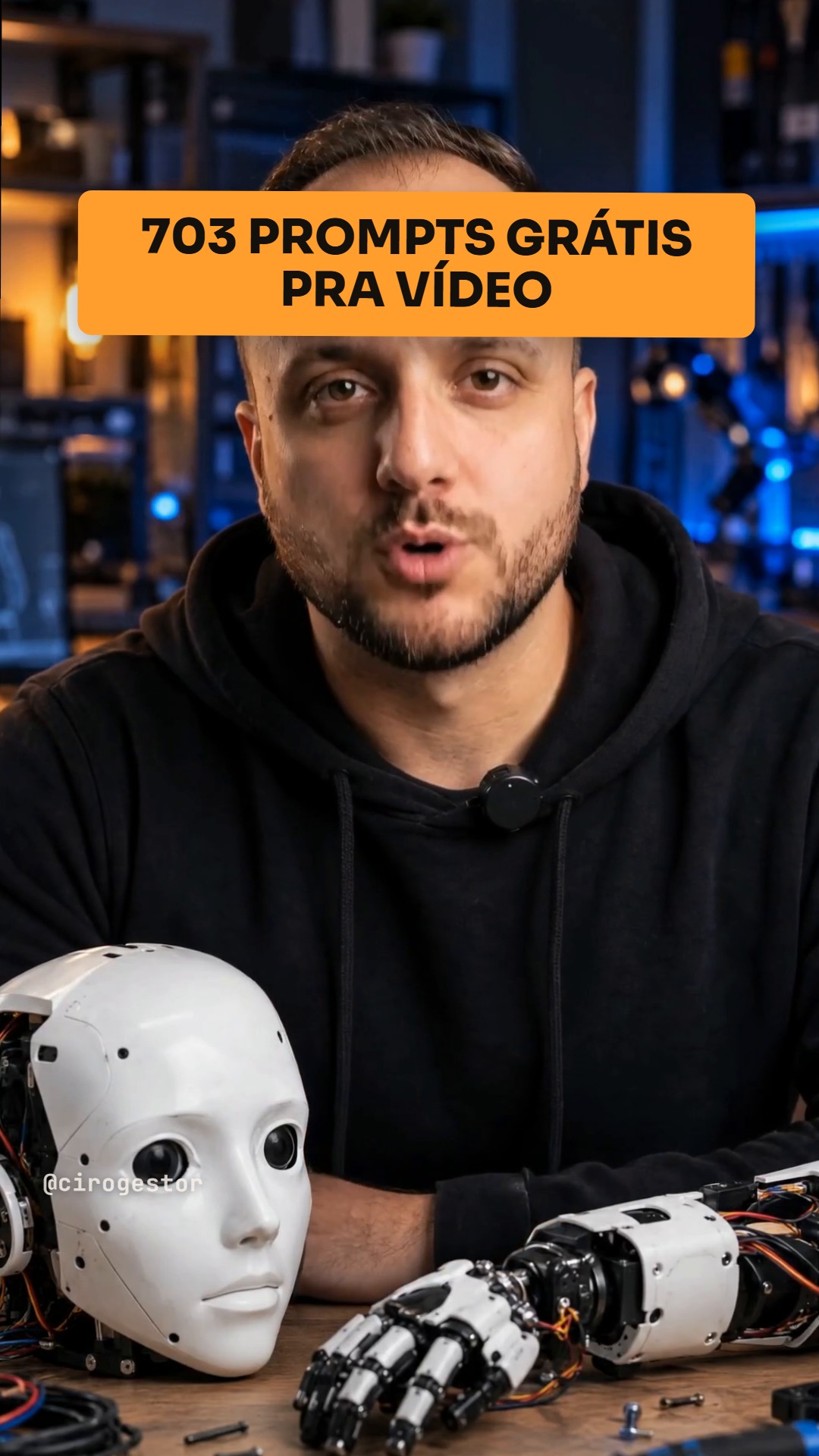 703 prompts grátis pra fazer vídeo com o Claude: a lista, o prompt que eu usei e como trocar o assunto pelo seu