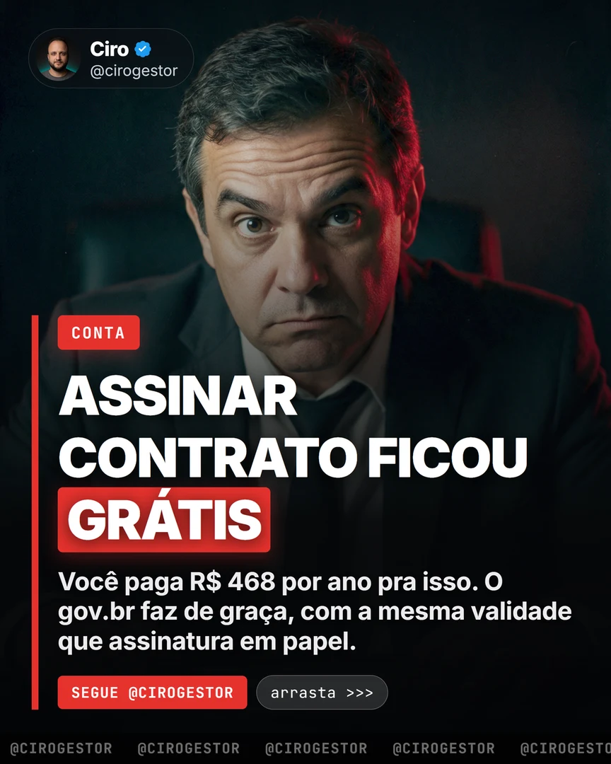 Assinatura de contrato de graça no gov.br: o passo a passo e quando o pago ainda compensa