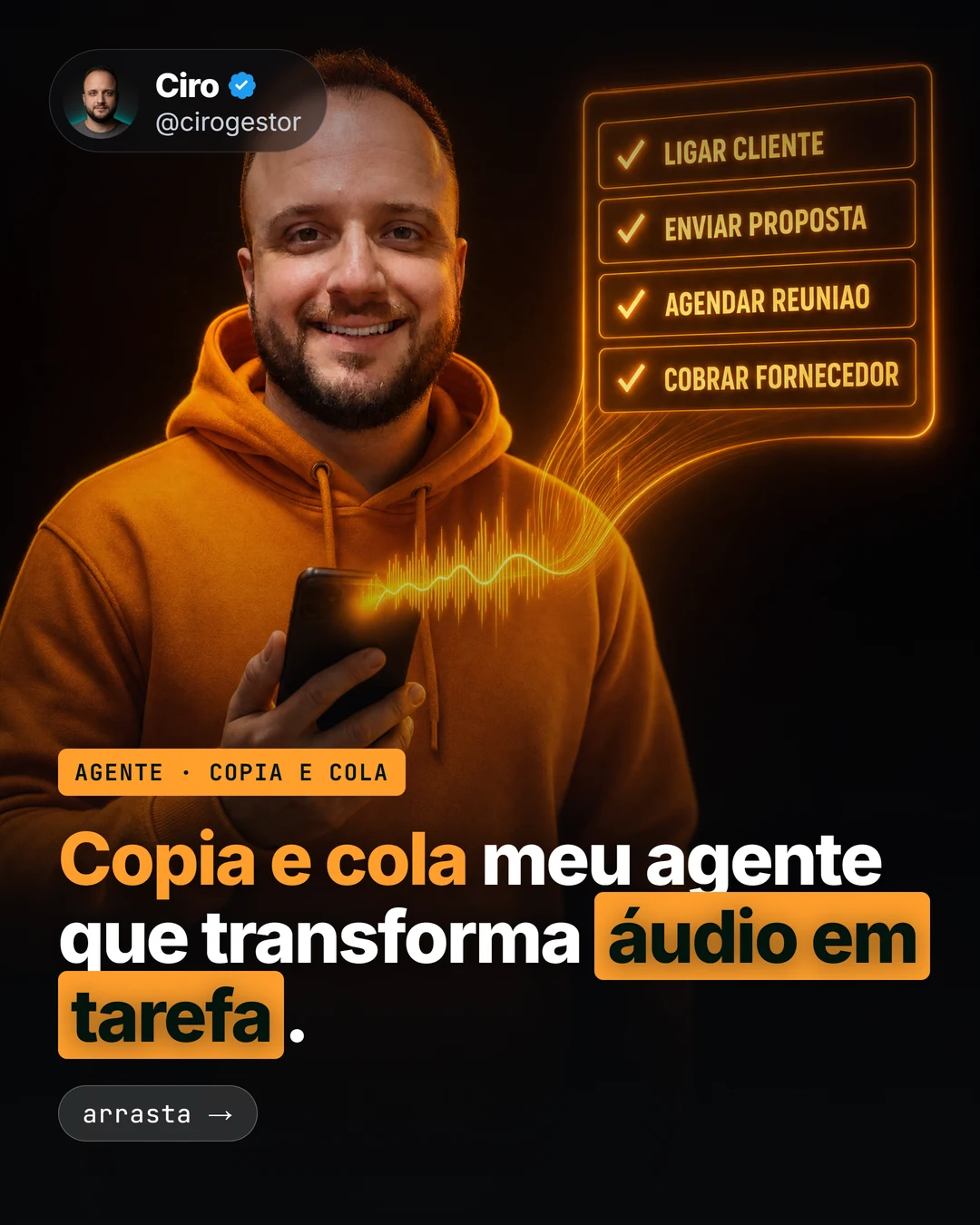 Agente que transforma áudios do WhatsApp em tarefas