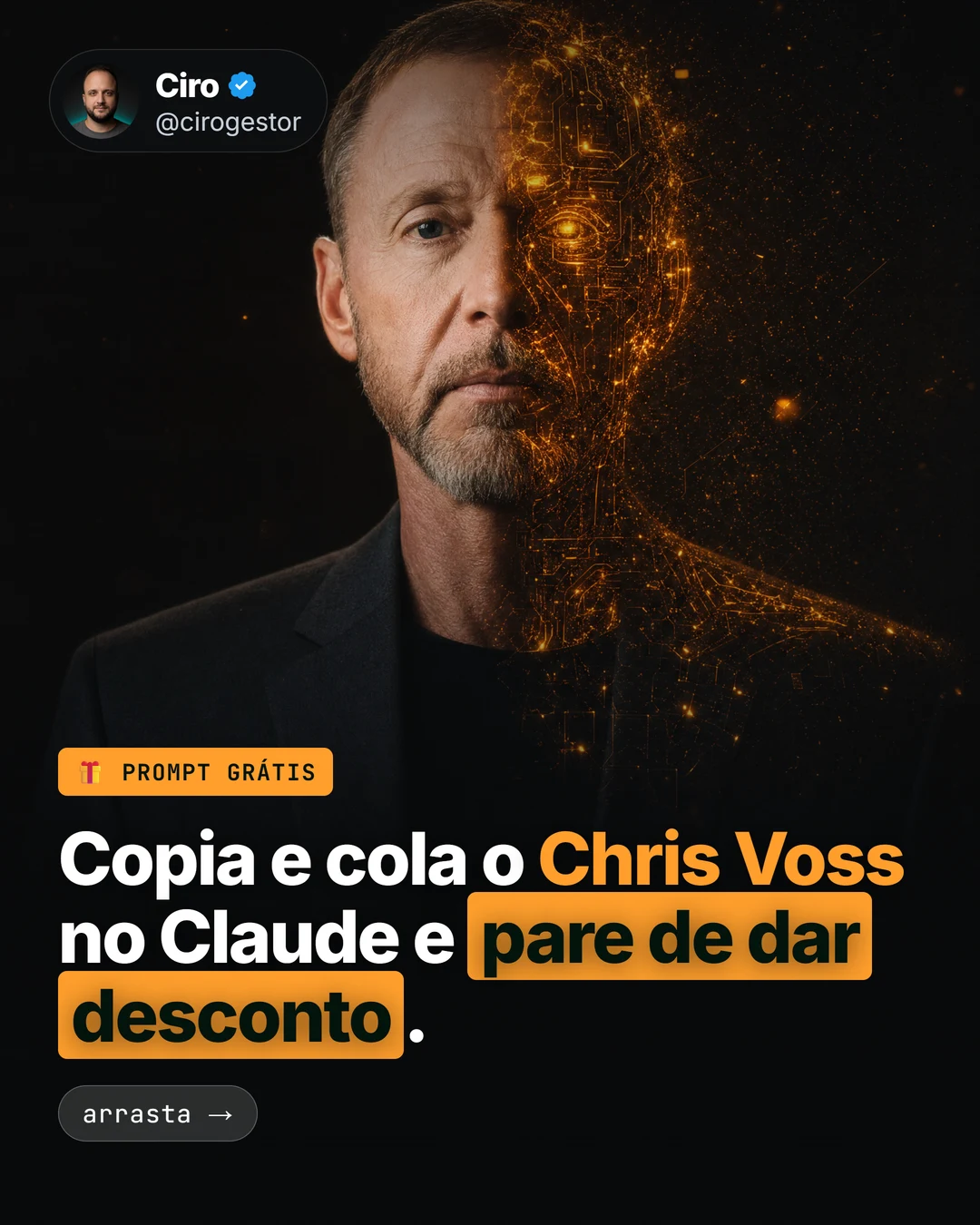 Clone do Chris Voss: pare de dar desconto e venda no seu preço
