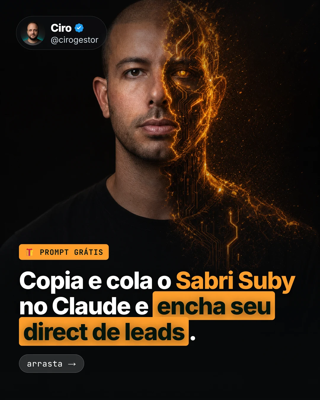 Clone do Sabri Suby: anúncio que gera lead (não pede a venda de cara)