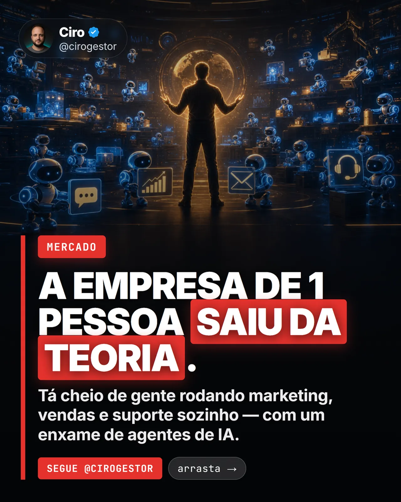 Monte os 3 primeiros agentes da sua empresa de 1 pessoa