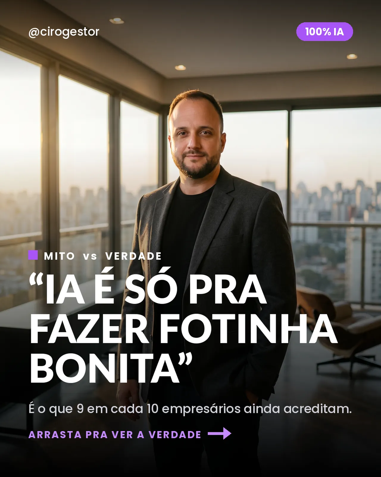 Sua foto de CEO na cobertura