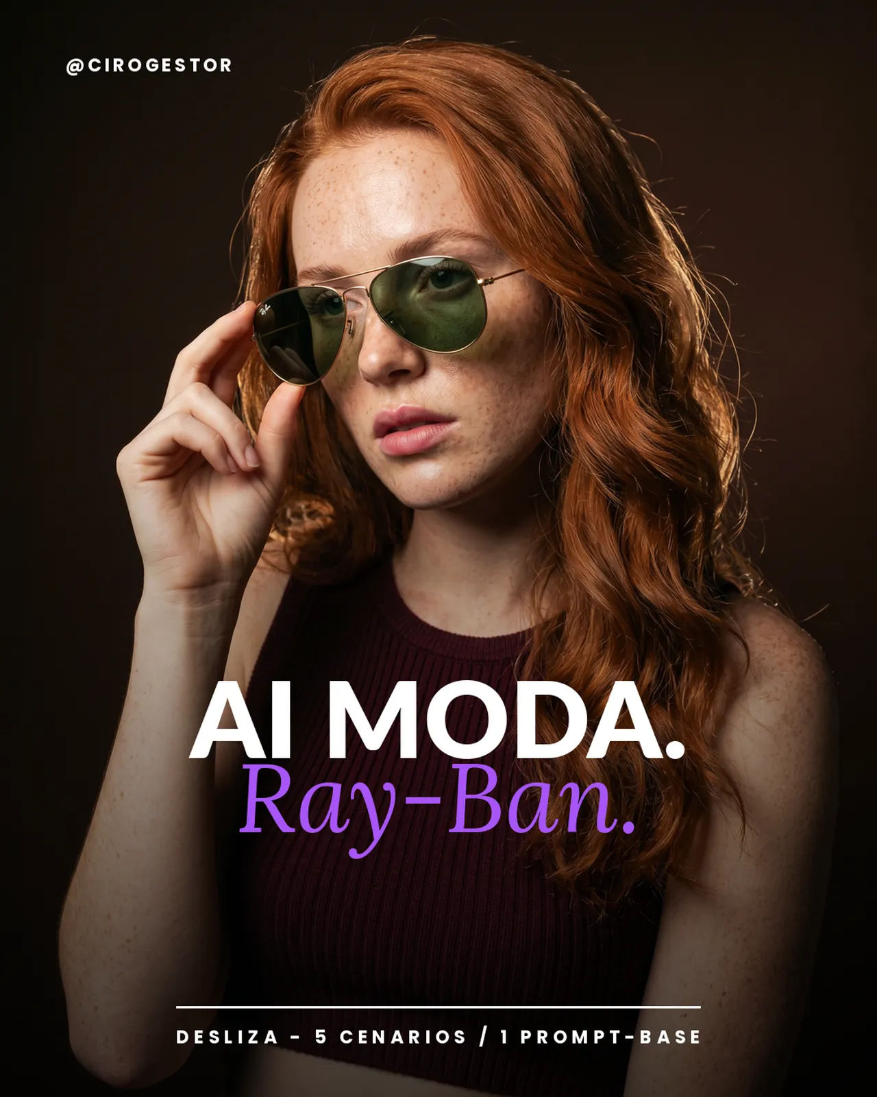 Sua campanha editorial de óculos Ray-Ban estilo British Vogue