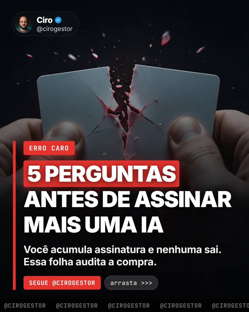 5 perguntas antes de assinar mais uma ferramenta de IA