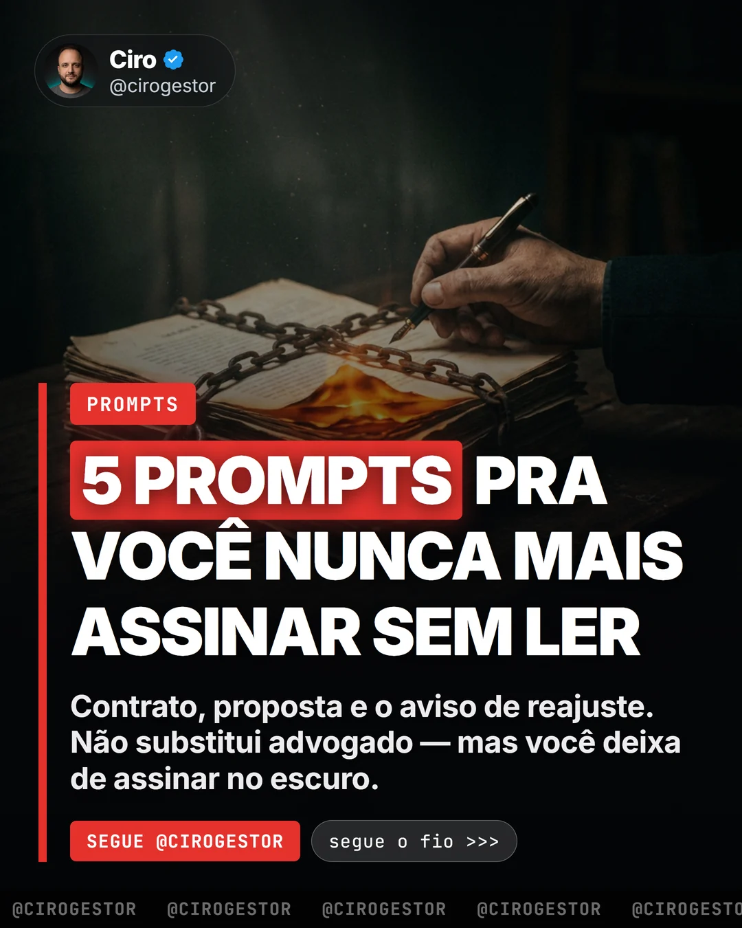 5 prompts para contrato, proposta e reajuste (não substitui advogado)