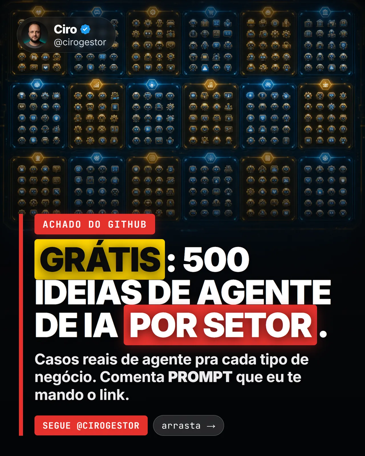 500 ideias de agente de IA organizadas por setor