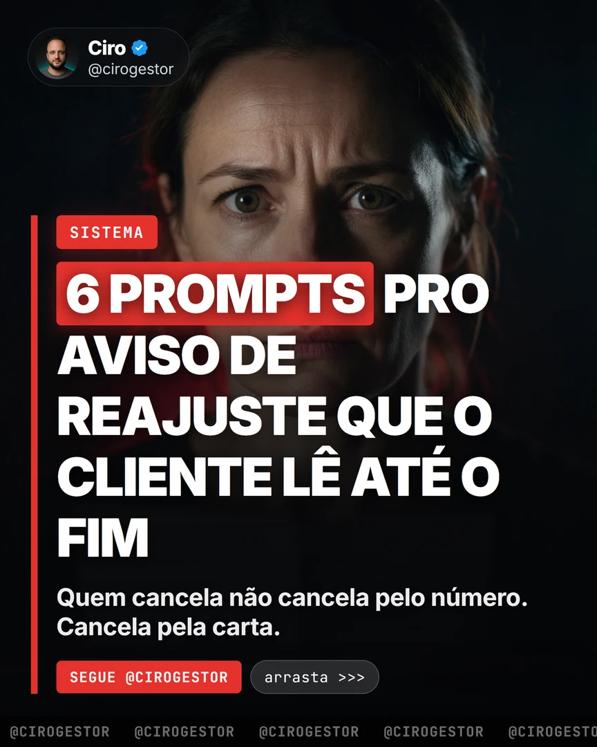 6 prompts para o aviso de reajuste que o cliente lê até o fim