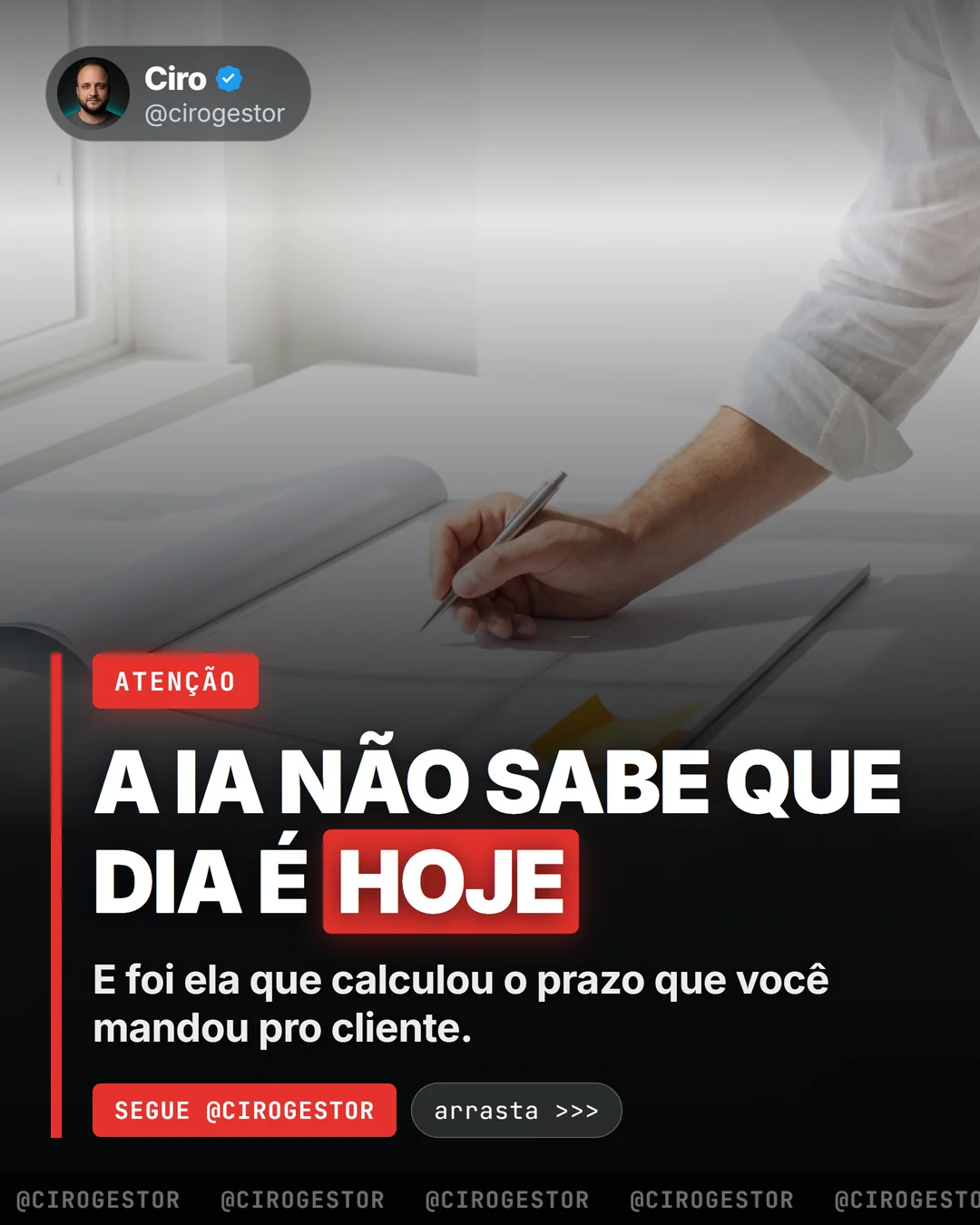 O bloco de 3 linhas que faz a IA acertar prazo (e os 4 comandos de data)