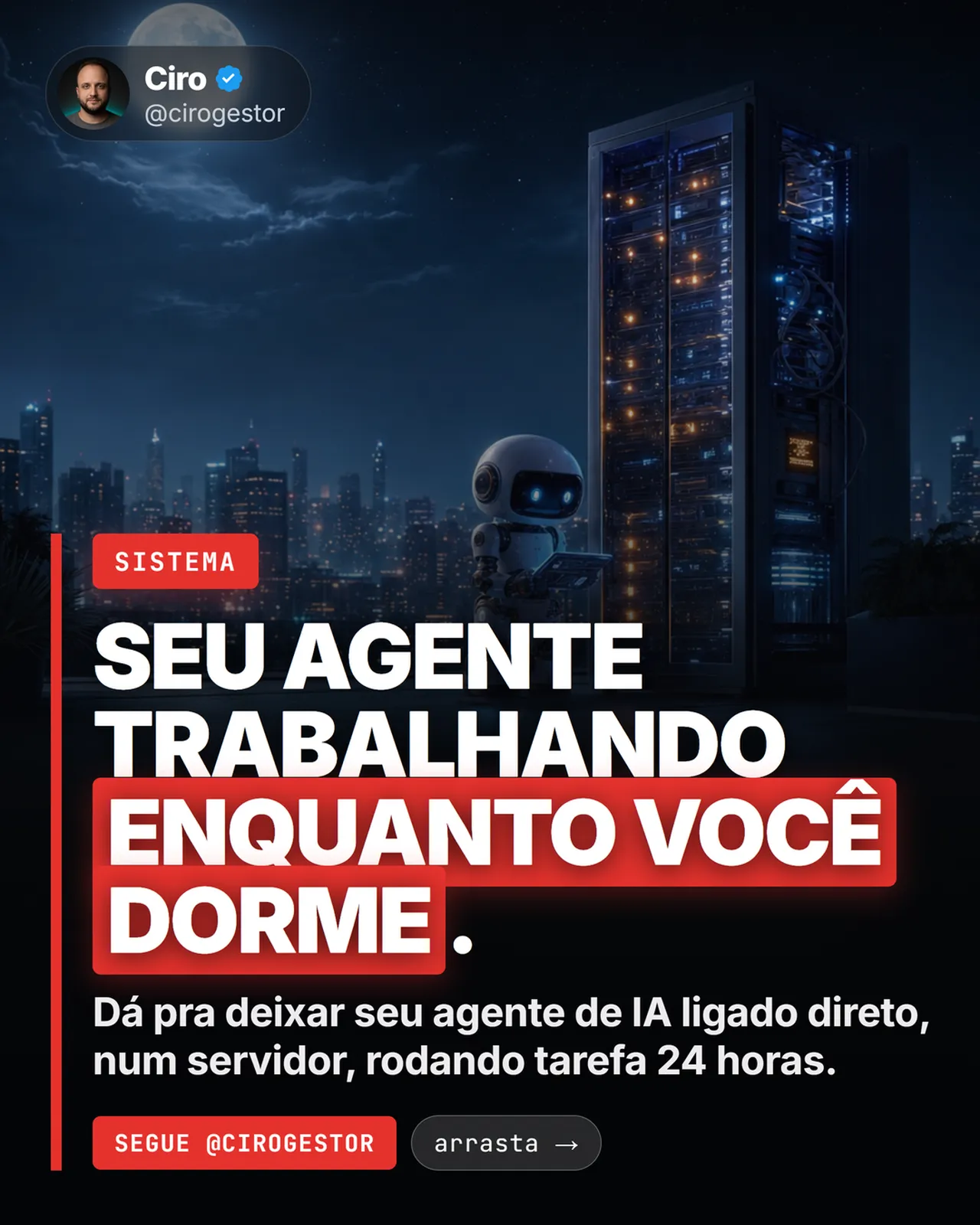 Deixe seu agente de IA rodando 24/7 num servidor