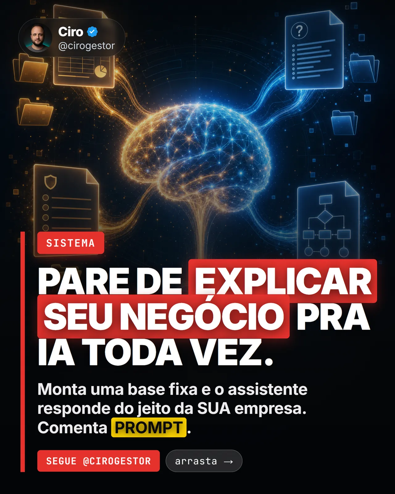 Pare de explicar seu negócio pra IA toda vez (base de conhecimento)