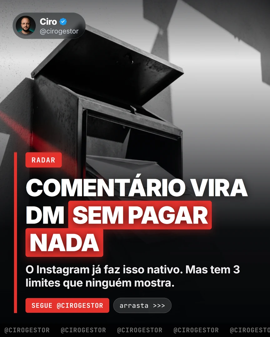 Automação nativa do Instagram: o passo a passo e a conta de quando o grátis serve