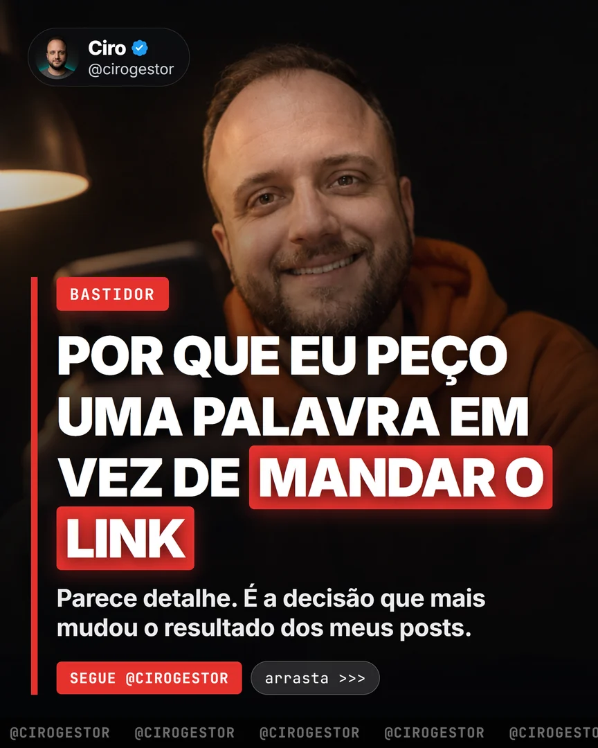 Da palavra no comentário ao material na DM: o desenho do fluxo e as regras que evitam disparo errado