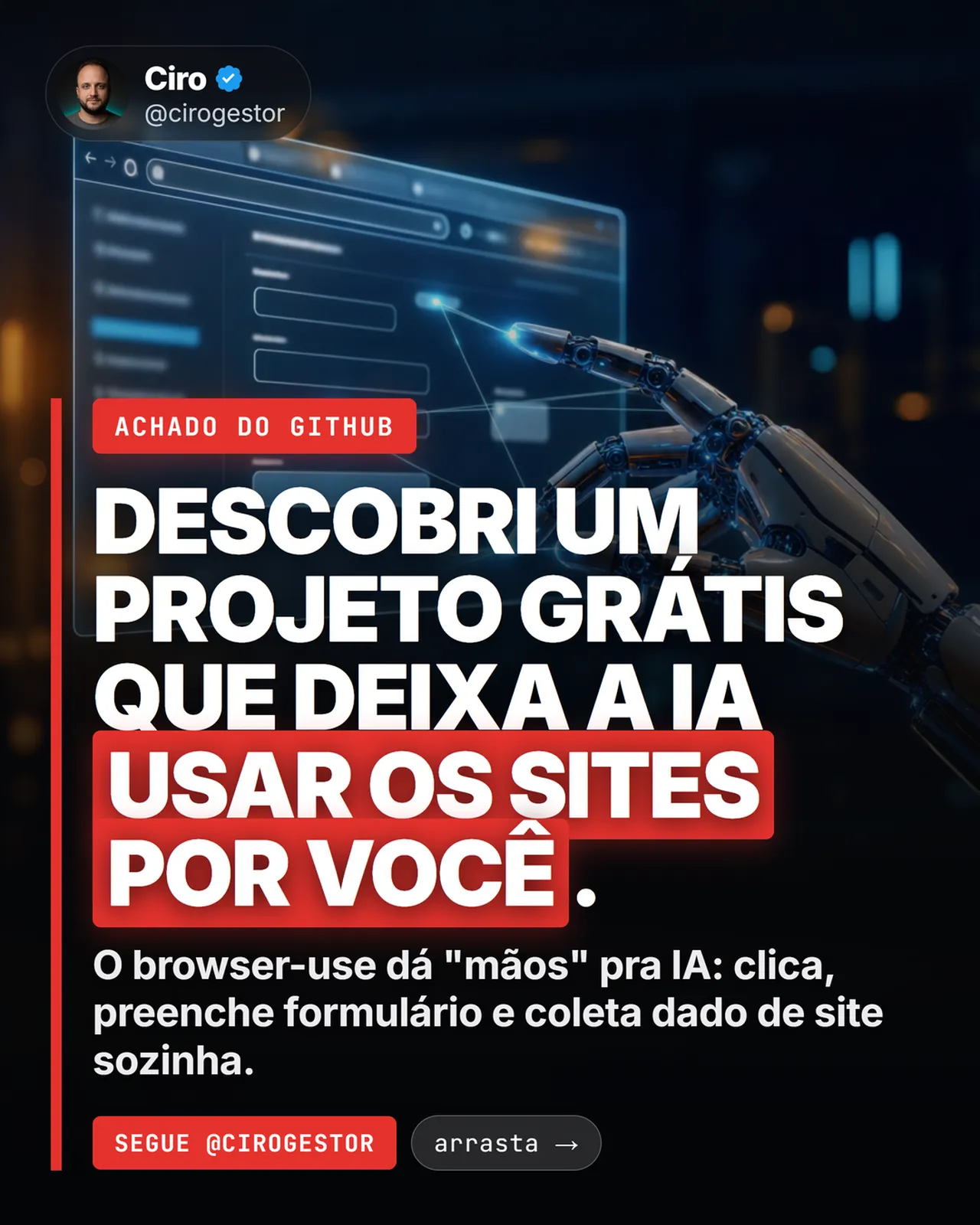 browser-use: deixe a IA usar os sites por você