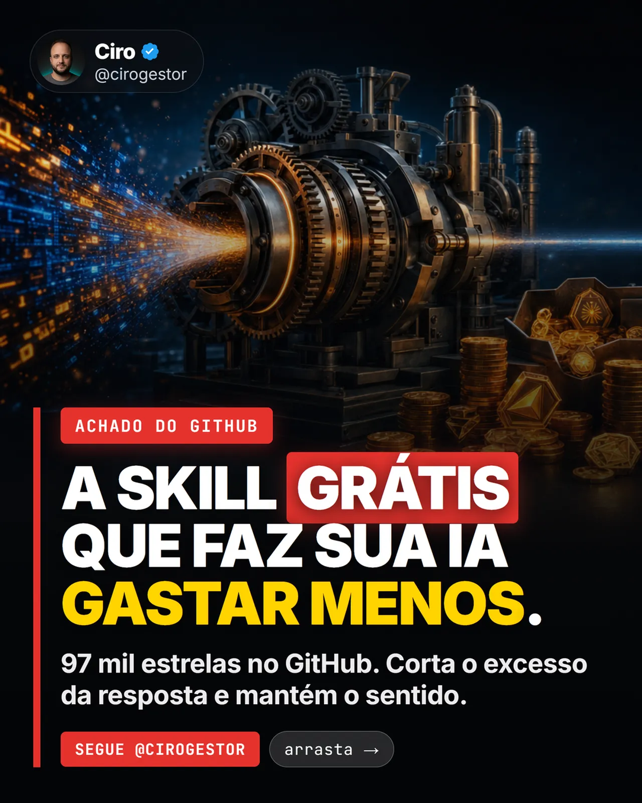 A skill que corta até 65% de token e economiza na sua conta de IA