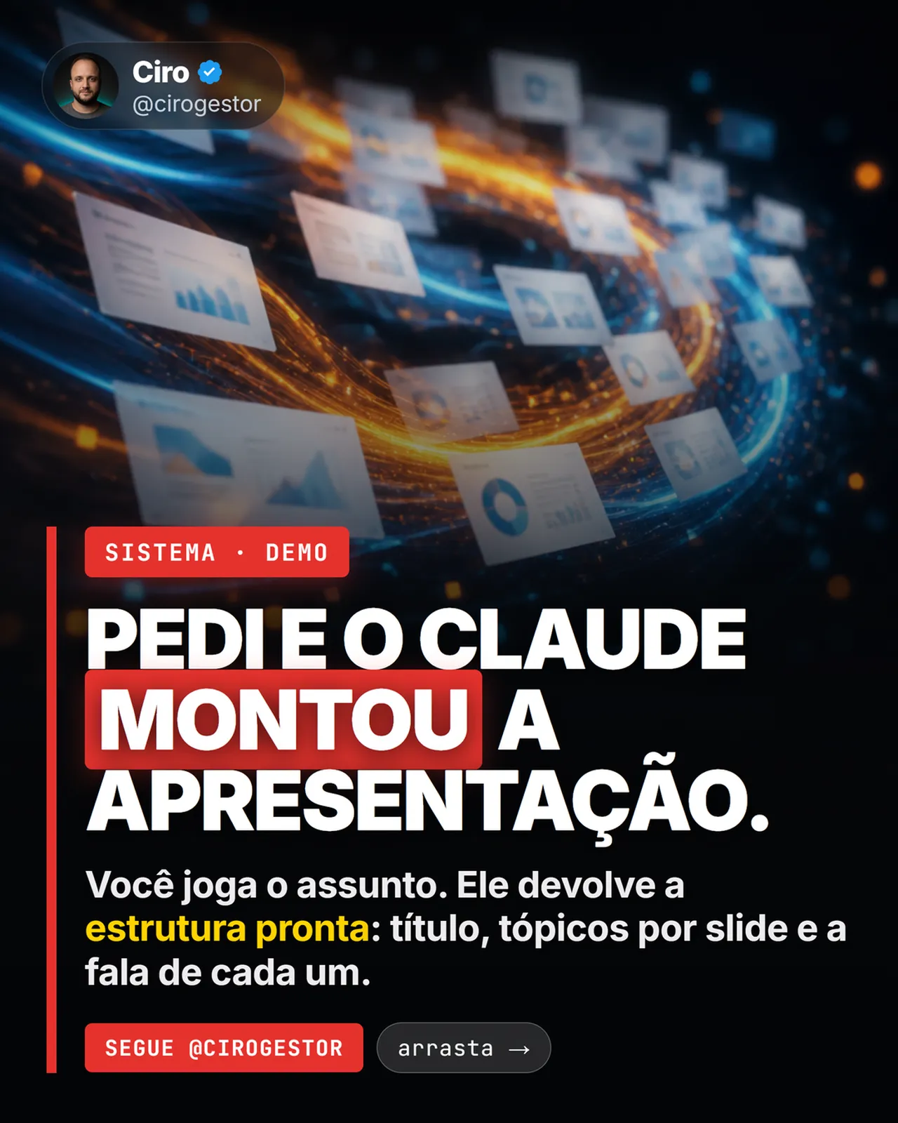 Pedi e o Claude montou minha apresentação inteira