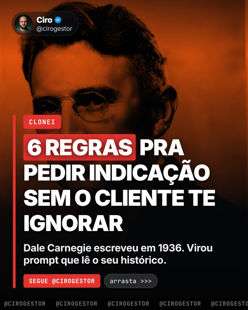 O clone do Dale Carnegie: o pedido de indicação que o cliente responde