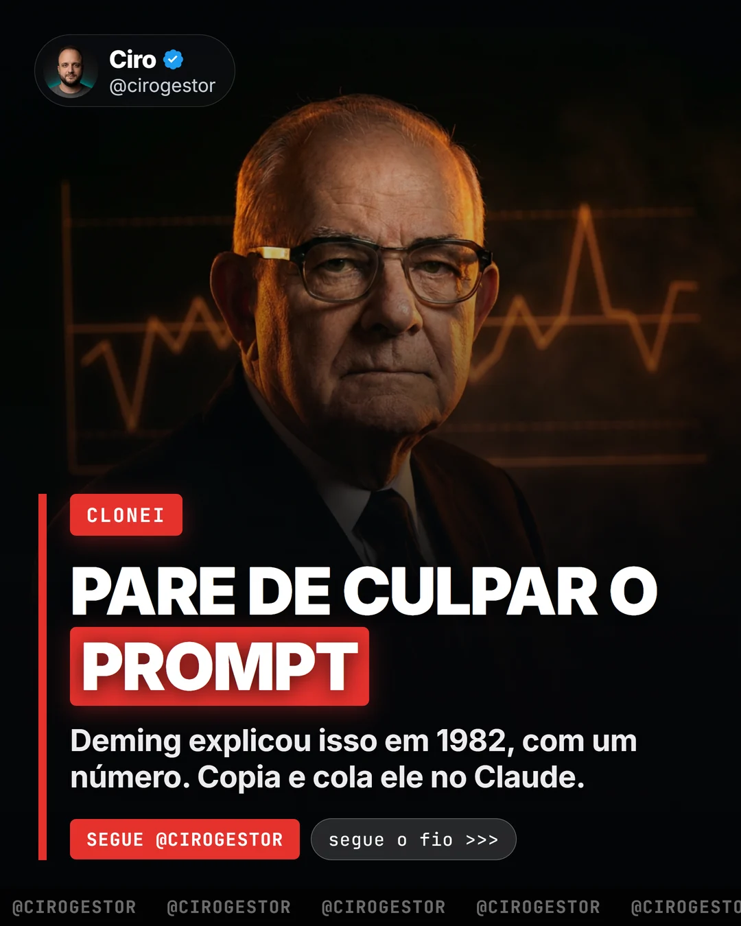 O prompt do Deming: pare de culpar o prompt, monte o sistema