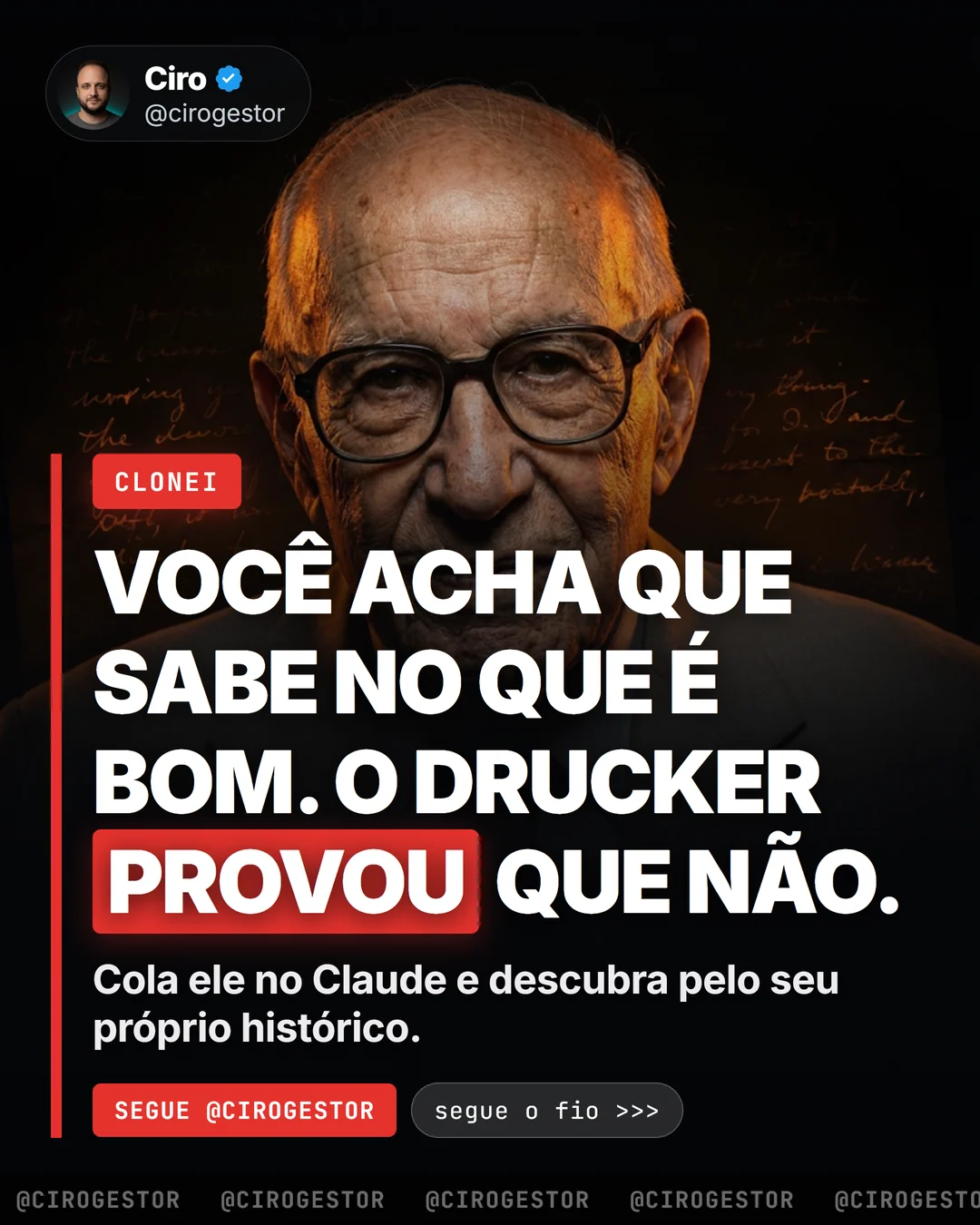 O prompt do Drucker: o registro que mostra no que você é bom de verdade