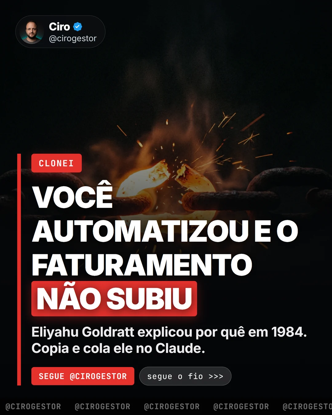 O prompt do Goldratt: ache o gargalo antes de automatizar