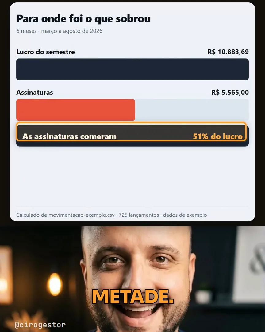 O prompt que lê a sua planilha e acha o dinheiro que vaza todo mês