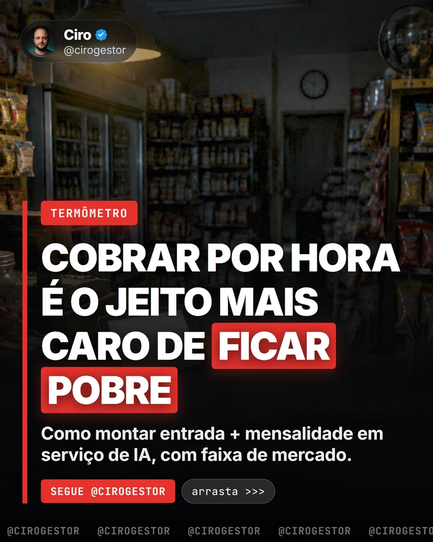 A calculadora de entrada e mensalidade para serviço de IA, a partir do seu custo real