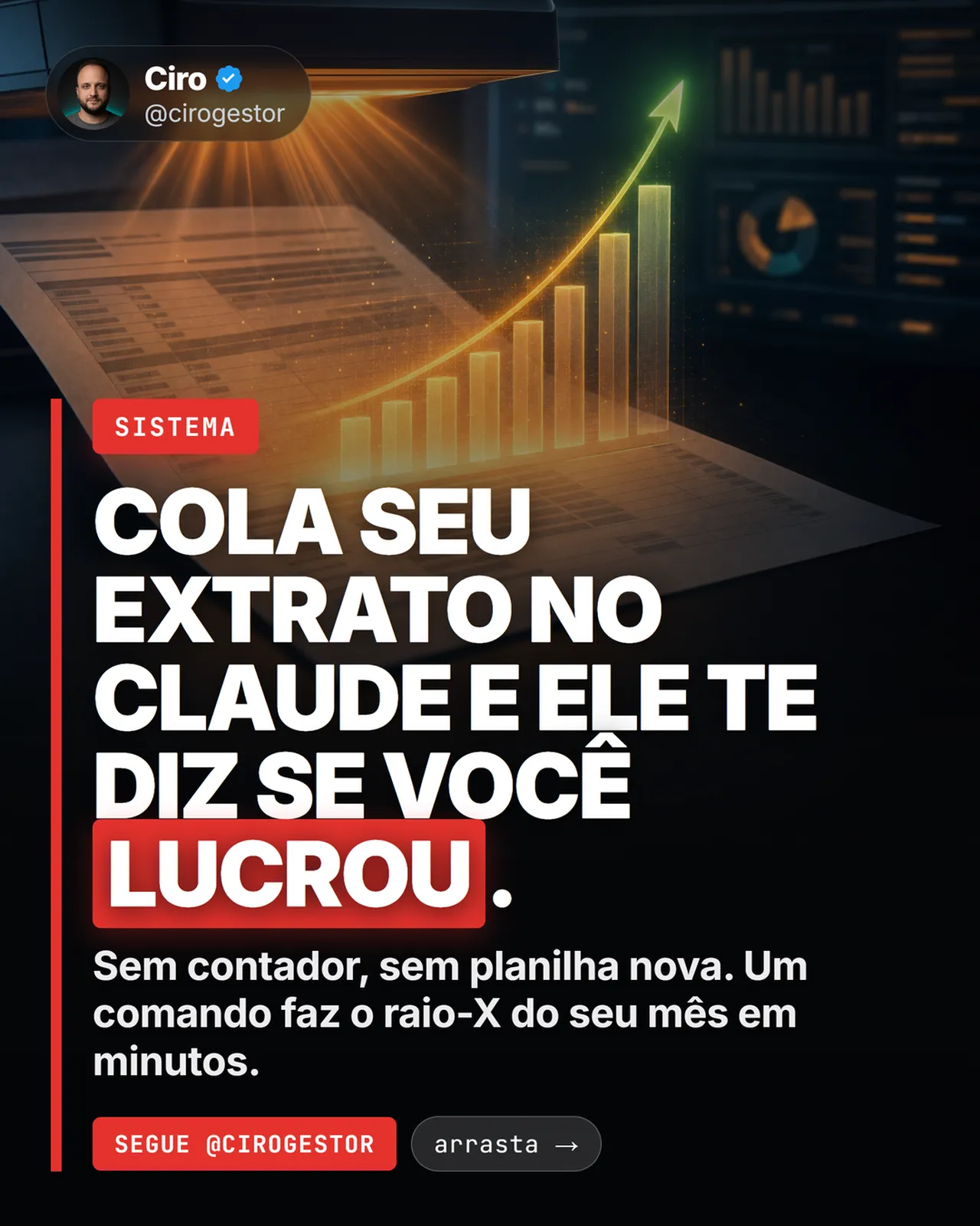 Cola seu extrato no Claude e ele te diz se você lucrou
